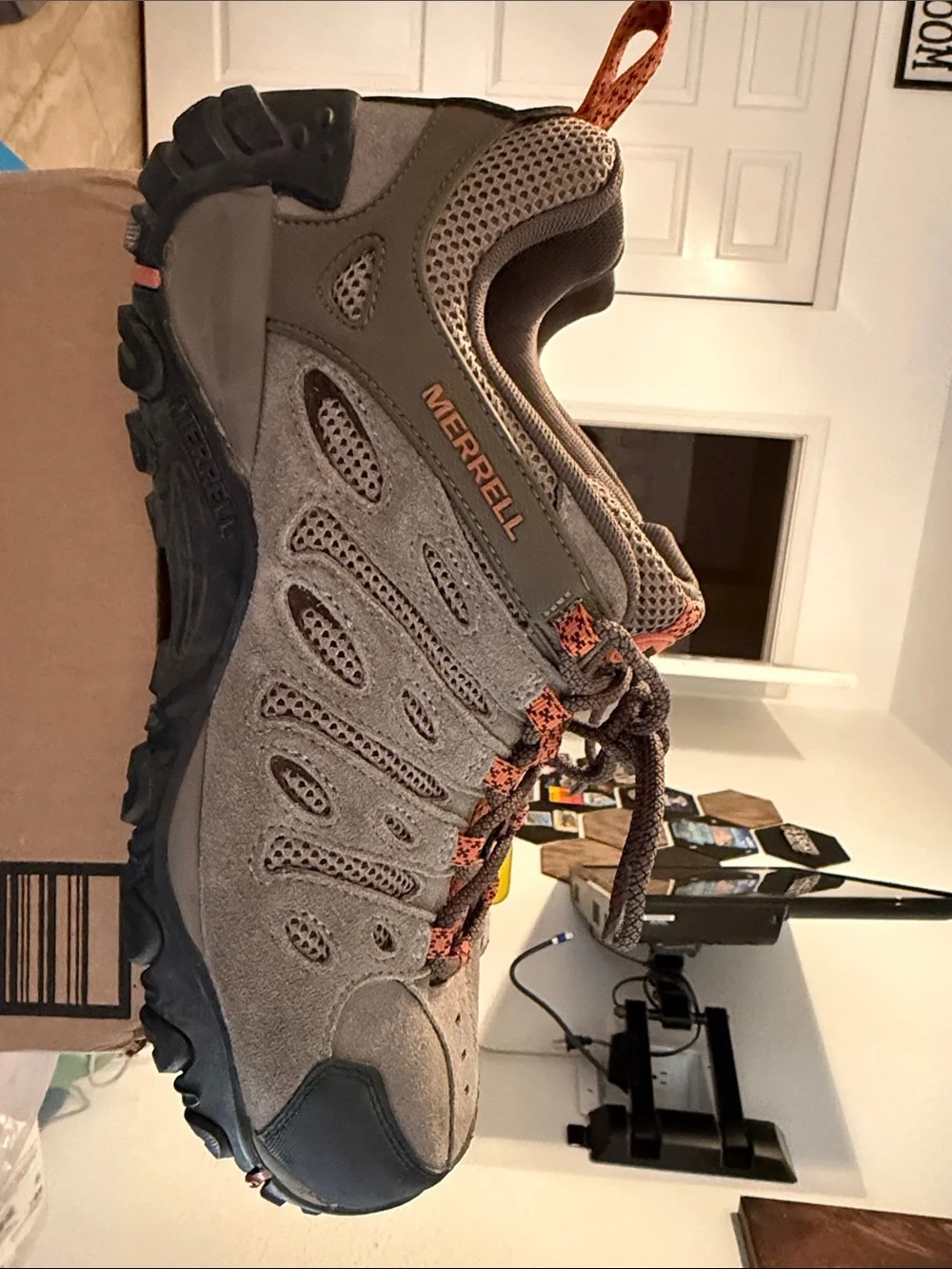 Merrell Crosslander Men’s Gray/Tan and Orange Trail Shoes